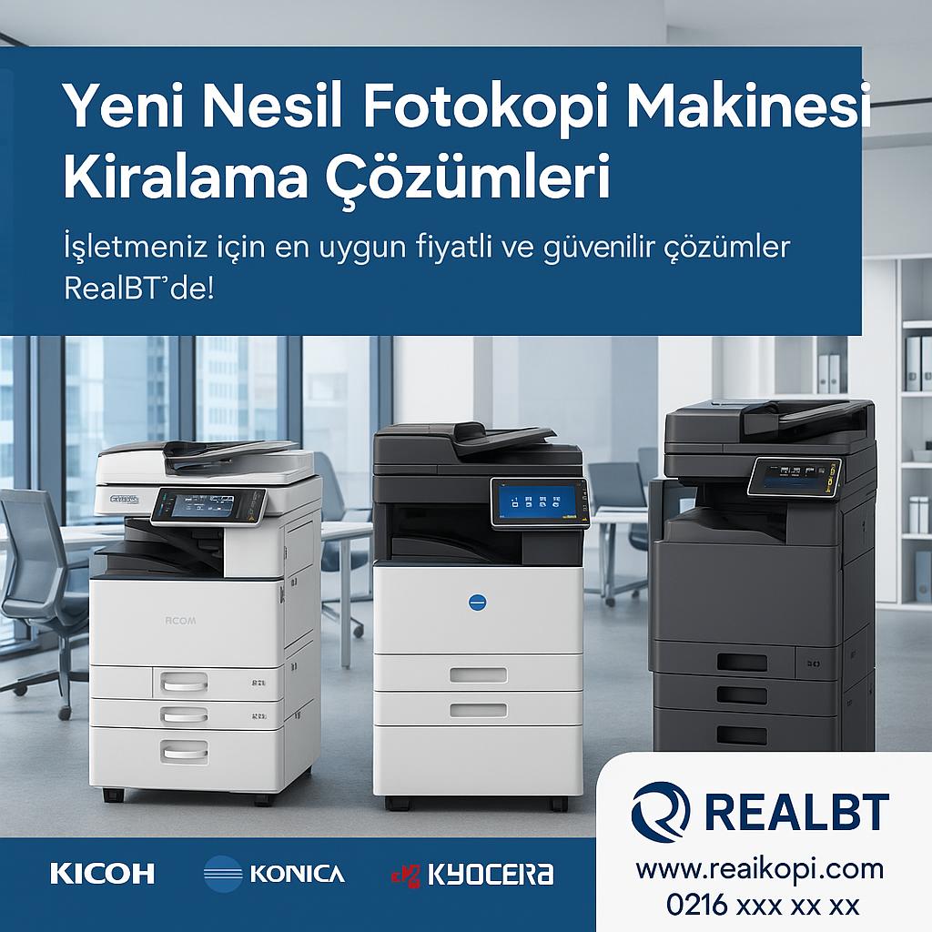 İstanbul renkli fotokopi makinesi kiralama hizmeti - Realbt Bilişim