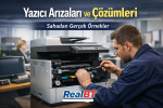 Sahada ofis yazıcılarında yazıcı arızalarını gideren teknik servis ekibi – Yazıcı Arızaları ve Çözümleri