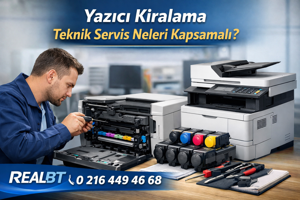 Yazıcı Kiralama Teknik Servis kapsamında ofis yazıcıları için bakım ve onarım hizmeti