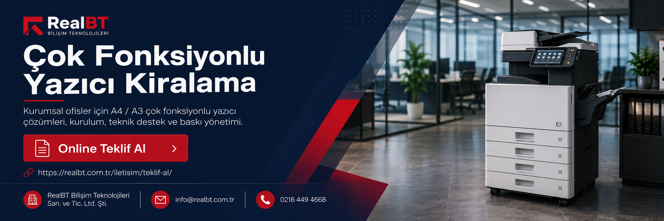 Çok Fonksiyonlu Yazıcı Kiralama kurumsal ofis çözümleri