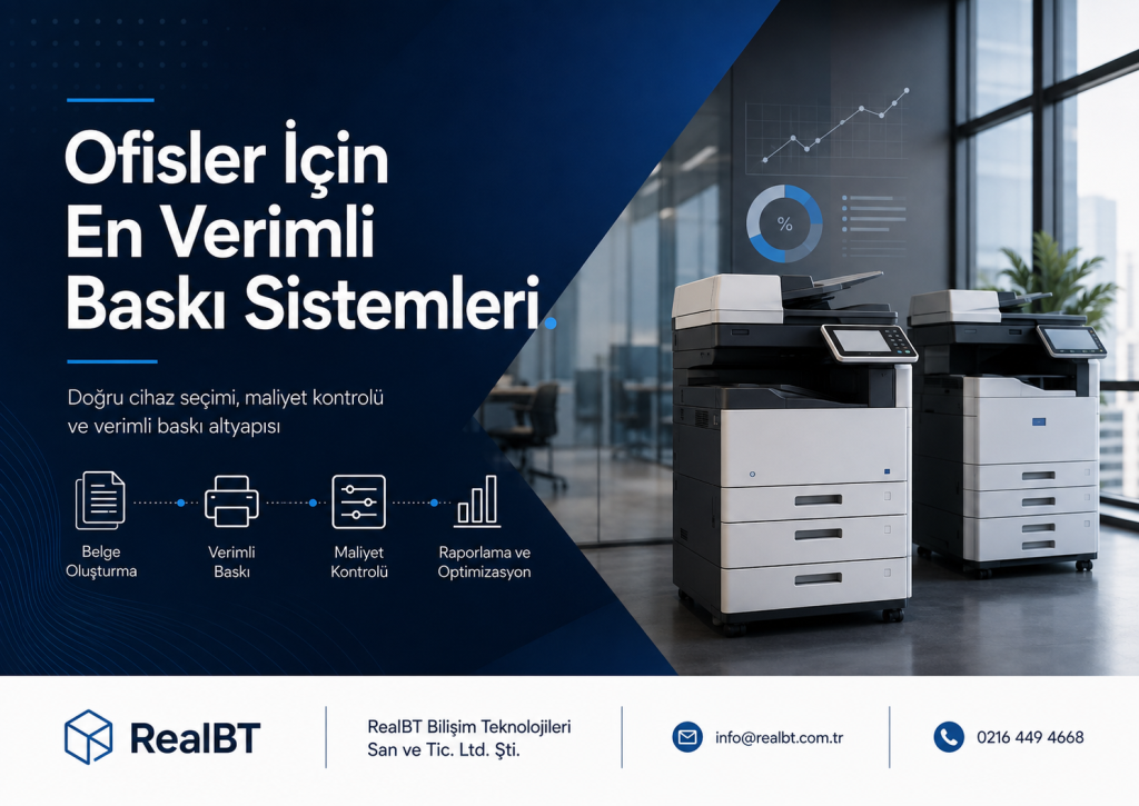 Ofisler İçin En Verimli Baskı Sistemleri - RealBT kurumsal baskı çözümleri