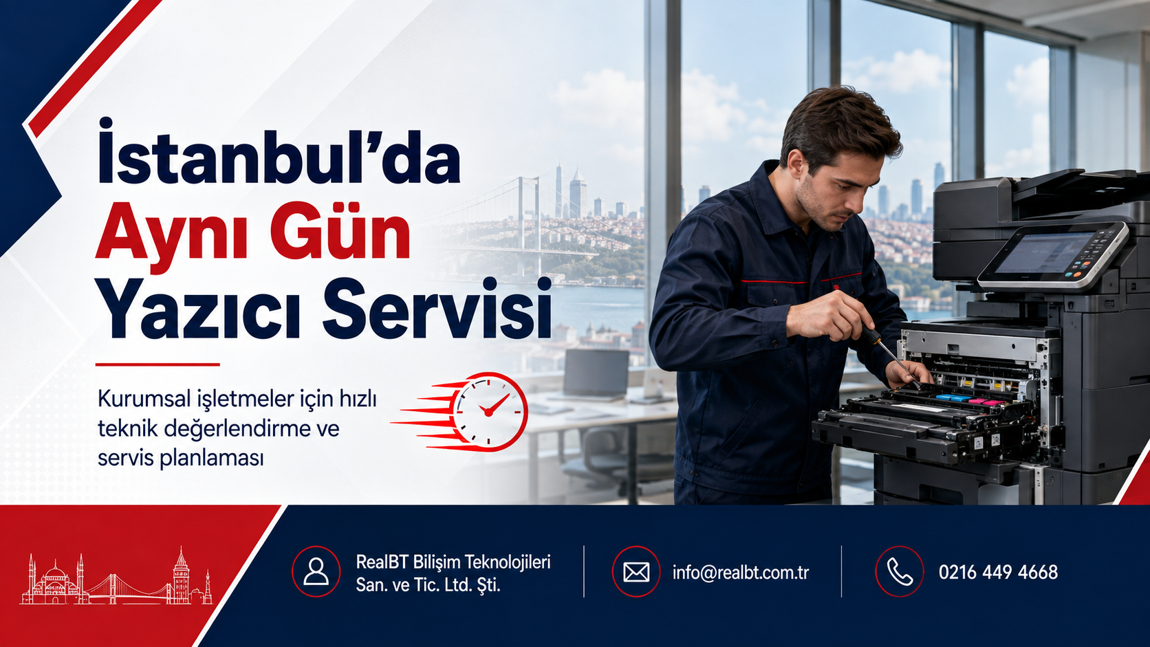 İstanbul'da Aynı Gün Yazıcı Servisi öncesi hazırlık rehberi - RealBT